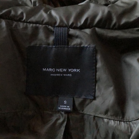 Down/genuine fur trimmed Olive Jacket, S - Picture 4 of 4